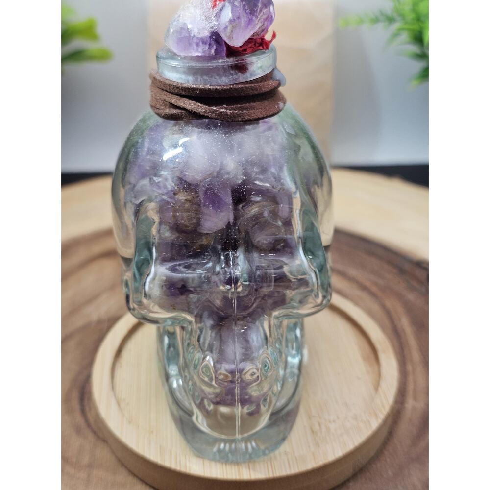 Skull & quartz cross
